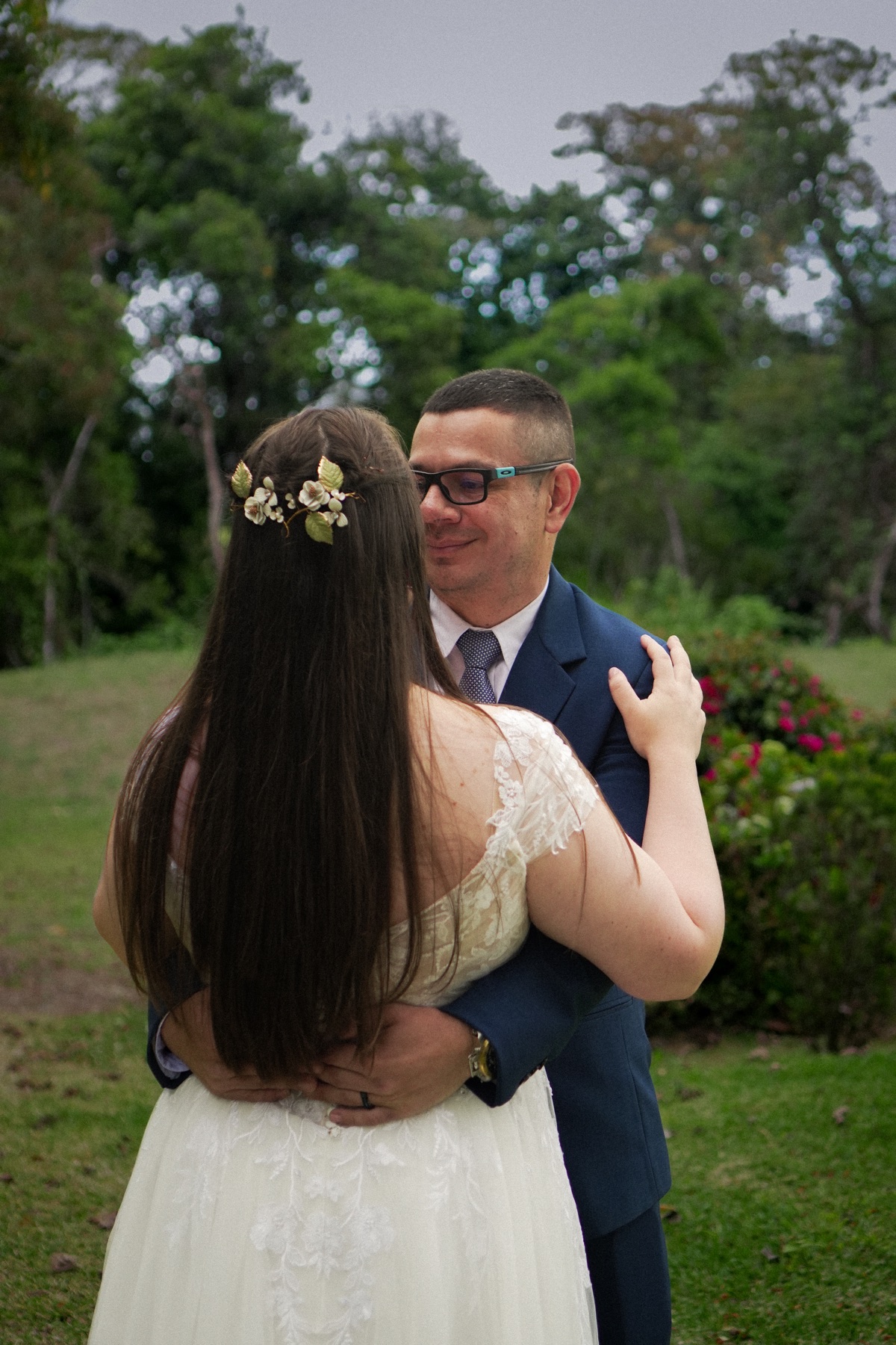 Retrato de Checho y Lidia durante su boda